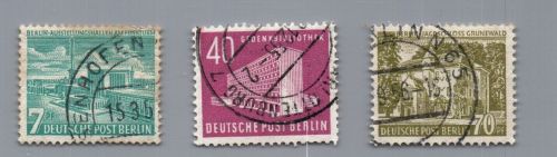 Berlin Michel Nummer 121 - 123 gestempelt