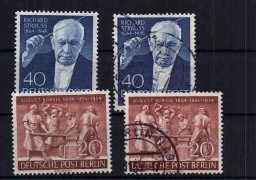 Berlin Michel Nummer 124 + 125 postfrisch + gestempelt