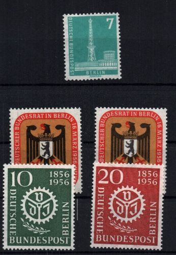 Berlin Michel Nummer 135 - 139 postfrisch