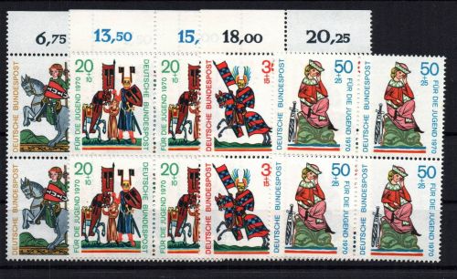Bund Michel Nummer 612 - 615 postfrisch Viererblock