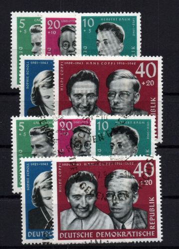 DDR Michel Nummer 849 - 853 postfrisch + gestempelt