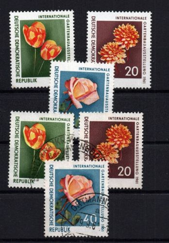 DDR Michel Nummer 854 - 856 postfrisch + gestempelt