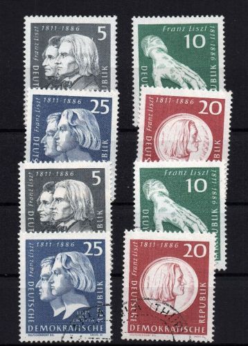 DDR Michel Nummer 857 - 860 postfrisch + gestempelt