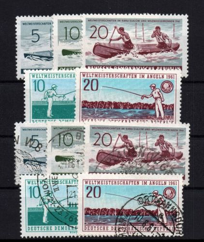 DDR Michel Nummer 838 - 842 postfrisch + gestempelt
