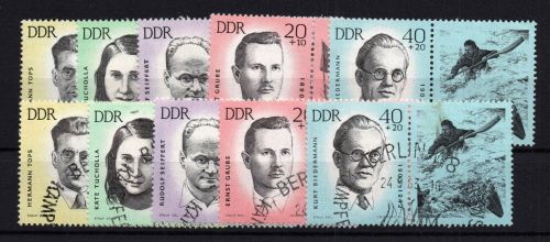 DDR Michel Nummer 983 - 987 postfrisch + gestempelt