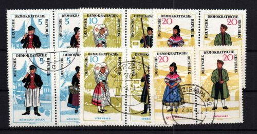 DDR Michel Nummer 1074 - 1079 postfrisch + gestempelt