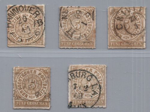 Norddeutscher Bund Michel-Nr. 6 LOT gestempelt