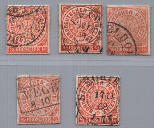 Norddeutscher Bund Michel-Nr. 3 LOT gestempelt