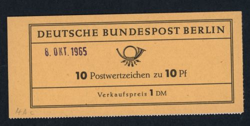 Berlin Markenheftchen 4a RLV III postfrisch