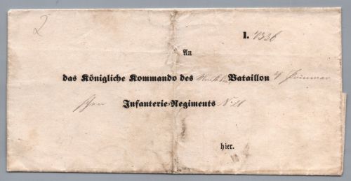 Preussen Feldpost Vordruck Brief vom Kriegsgericht