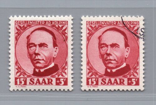 Saarland Michel Nummer 289 postfrisch + gestempelt