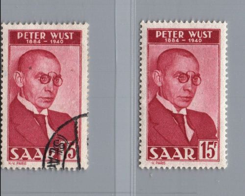 Saarland Michel Nummer 290 postfrisch + gestempelt