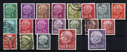 Saarland Michel Nummer 380 - 399 gestempelt