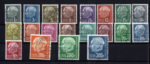 Saarland Michel Nummer 409 - 428 gestempelt