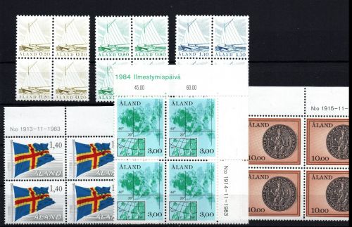 Aland Michel Nummer 1 - 6 Viererblock postfrisch