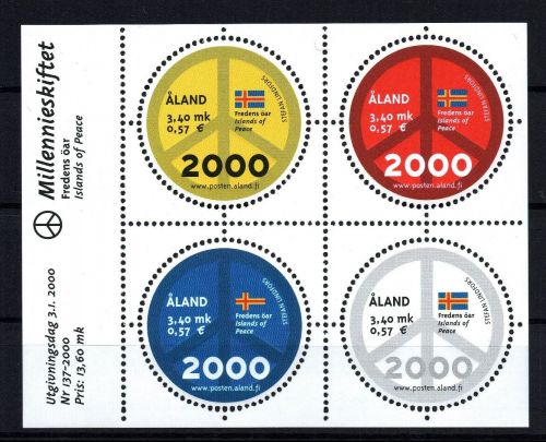 Aland Michel Nummer Block 4 postfrisch