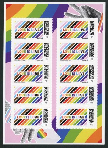 Dt. Post Pride Sonderedition #deliveredwithpride 2025 10er Bogen zu 0,95