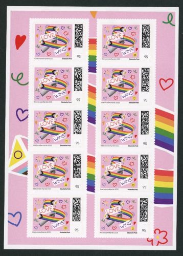 Dt. Post Pride Sonderedition #deliveredwithpride 2025 10er Bogen zu 0,95