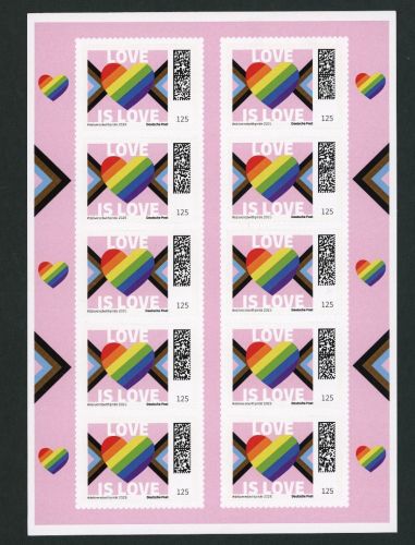 Dt. Post Pride Sonderedition #deliveredwithpride 2025 10er Bogen zu 1,25