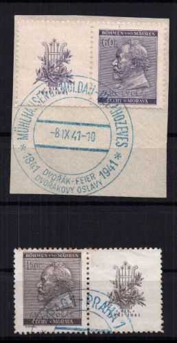 Böhmen und Mähren Michel-Nr. 73 + 74 gestempelt