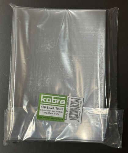 Schutzhülle für Briefe aus Hartfolie - lange Seite offen, Packung mit 100 Hüllen
