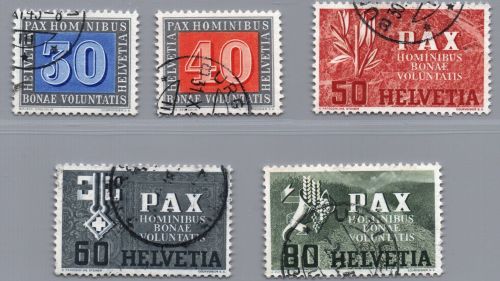 Schweiz Michel-Nr. 450 - 454 gestempelt