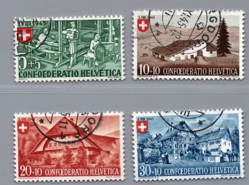 Schweiz Michel-Nr. 460 - 463 gestempelt