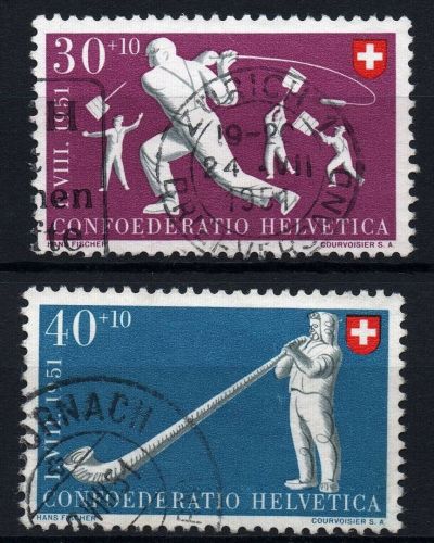 Schweiz Michel-Nr. 558 + 559 gestempelt
