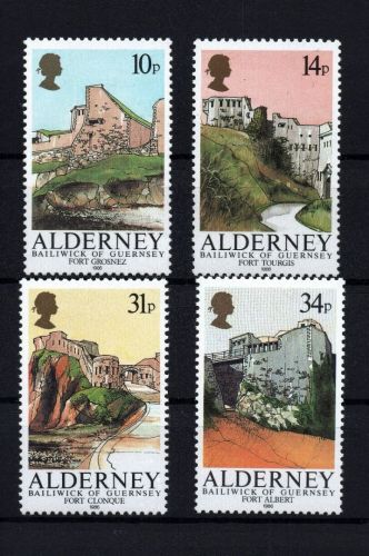 Alderney Michel Nummer 28 - 31 postfrisch