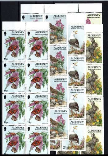 Alderney Michel H Blatt Nummer 1 - 5 postfrisch