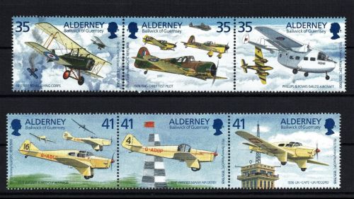 Alderney Michel Nummer 83 - 88 3er Streifen postfrisch