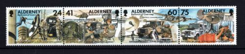 Alderney Michel Nummer 90 - 93 4er Streifen postfrisch