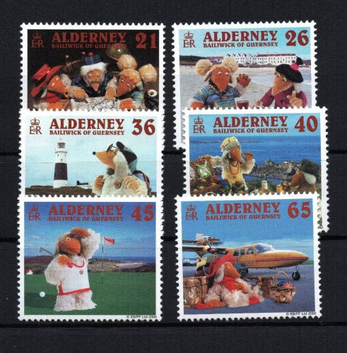 Alderney Michel Nummer 151 - 156 postfrisch
