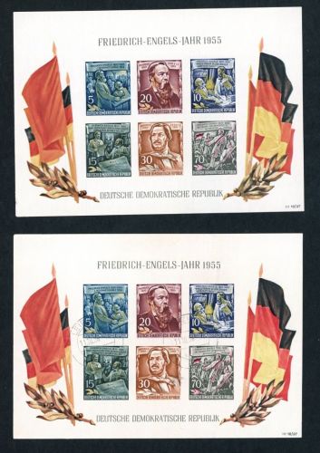 DDR Block Nummer 13 postfrisch + gestempelt