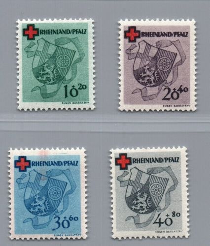 Franz. Zone Rheinland Pfalz Michel Nummer 42 A - 45 A postfrisch