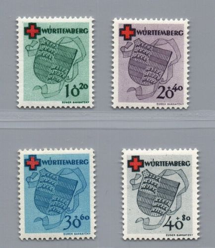 Franz. Zone Württemberg Michel Nummer 40 A - 43 A postfrisch