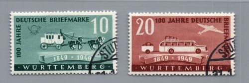 Franz. Zone Württemberg Michel Nummer 49 + 50 gestempelt