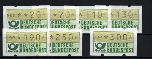 Bund Automaten Briefmarken ATM Michel Nummer 1 Versandstellensatz VS2 postfrisch