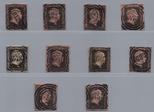 Preussen Michel-Nr. 2 Lot Stempel gestempelt