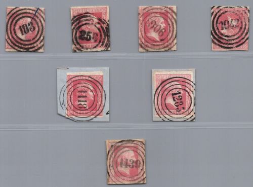 Preussen Michel-Nr. 6 Lot gestempelt