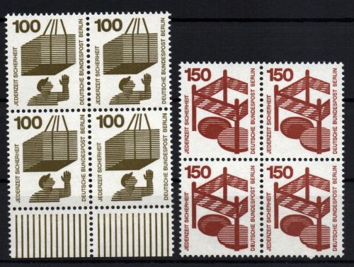 Berlin Michel Nummer 410 + 411 postfrisch 4er Blöcke