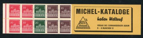 Berlin Markenheftchen 5b I , Plattenfehler 286 PFI + 288 PFI , postfrisch