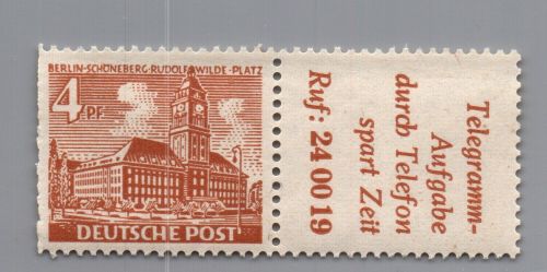 Berlin Zusammendruck Michel Nummer W29 postfrisch