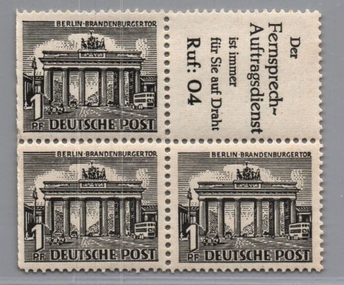 Berlin Zusammendruck Michel Nummer S9 / W33 postfrisch