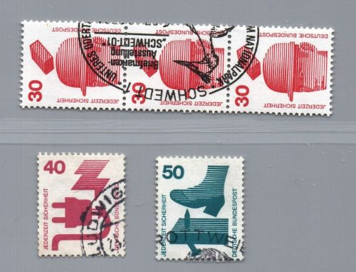 Bund Michel Nummer 698 ARc - 700 ARc gestempelt