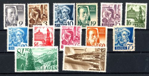 All. Besatzung Franz. Zone Baden Michel Nr. 1-13 postfrisch