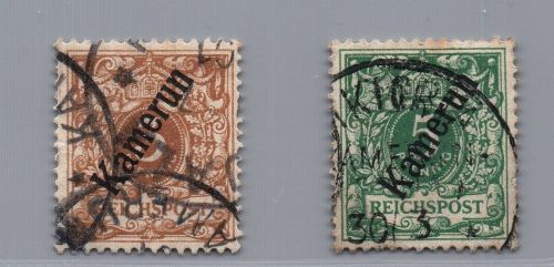 Kamerun Michel Nummer 1b + 2 gestempelt geprüft