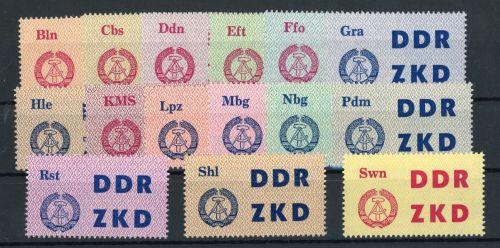DDR Dienstmarken ZKD Michel Nr 1-15 postfrisch