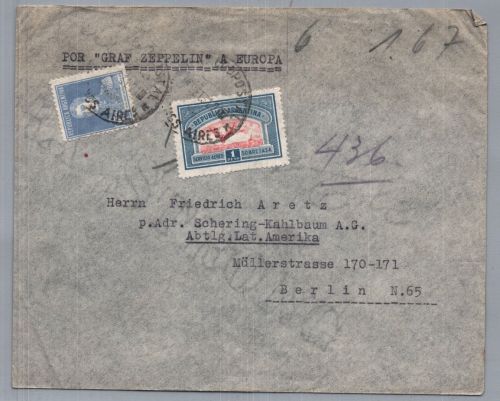 Graf Zeppelin Brief Argentinien Buenos Aires nach Berlin 1931