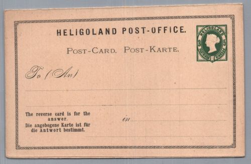 Helgoland Ganzsachen mit Antwortkarte ungebraucht
